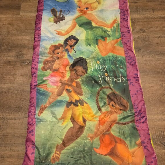 Disney Princess Fairies Sleeping Bag with Tinkerbell - 48" in Length - Picture 2 of 4
